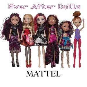MATTEL Ever After High Fashion Dolls Set of 6 Released 2013